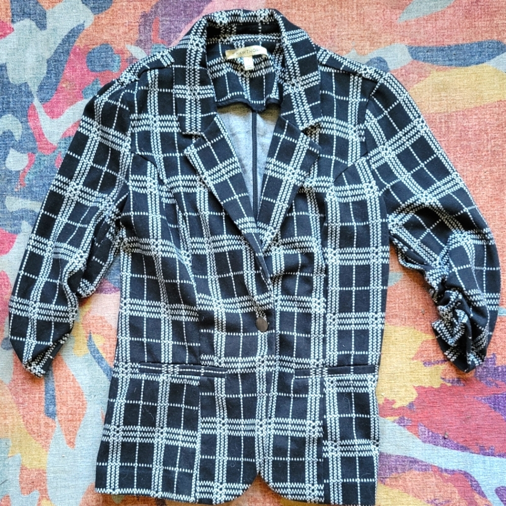41 Hawthorn Plaid Blazer Size Small